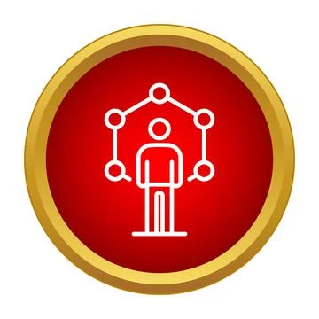 Person icon representing business network connection management Stock Illustration