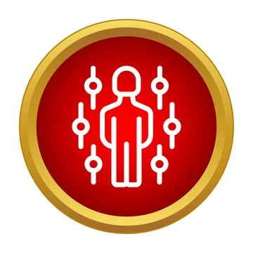Person icon representing user profile customization settings Illustrazione stock