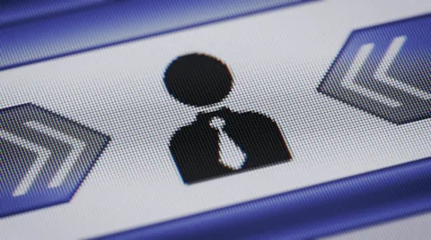 Person icon on the screen. Looping. Stock Footage 41309556