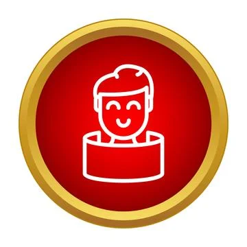 Person icon smiling in immersive virtual reality Stock Illustration