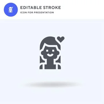 Person icon vector, filled flat sign, solid pictogram isolated on white, logo Illustrazione stock