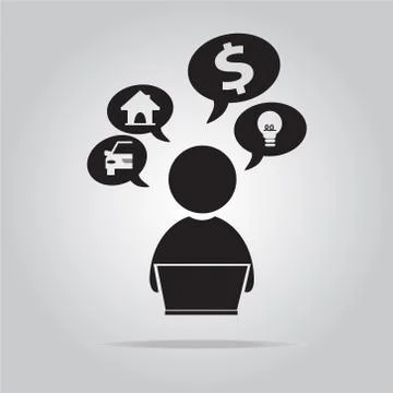 Person icon, vector illustration 스톡 일러스트