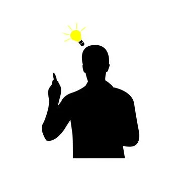 Person with idea Stock Illustration