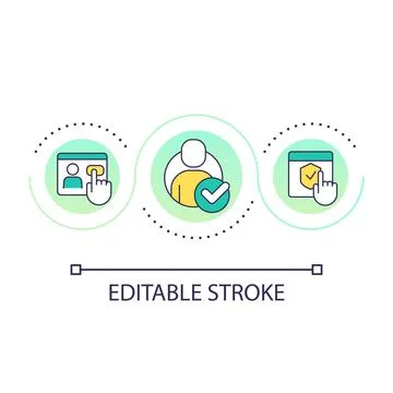 Person identification loop concept icon イラスト素材