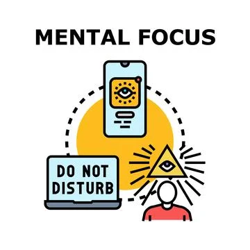 Person improving mental focus and self control Stock Illustration