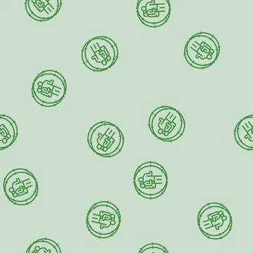 Person inside circle of barbed wire line seamless pattern Stock Illustration