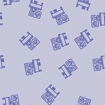 Person at interview table line seamless pattern Ilustración de archivo