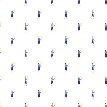 Person juggling multiple rings pattern seamless background Stock Illustration