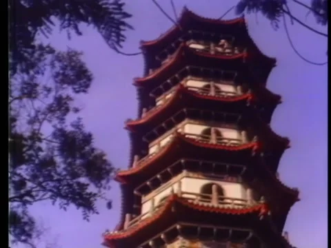 Person jumping off shaolin temple Stock Footage 260252815