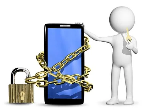 Person with the key Stock Illustration