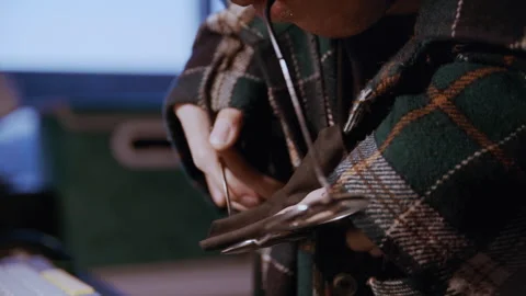 Person With Limited Mobility Removing Memory Card for Photo Editing Stock-Footage 321938384