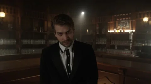 Person looking into the camera at a bar Stock Footage 132716742