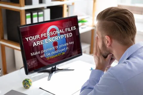 Person Looking At Computer Screen Stockfoto's