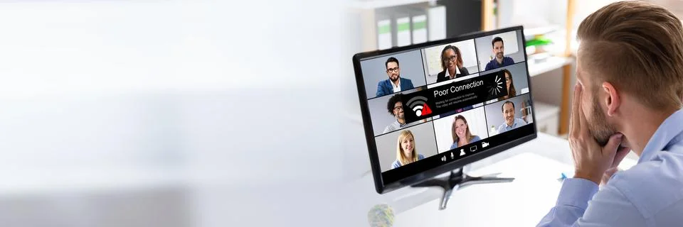 Person Looking At Computer Screen Stock Photos