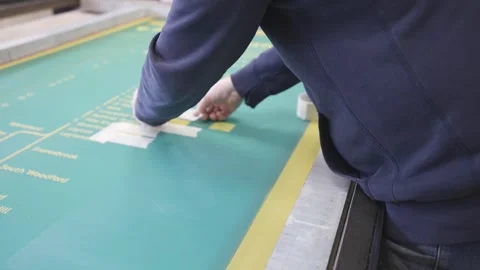 A person is looking at a map of a subway system Stock Footage 302457076