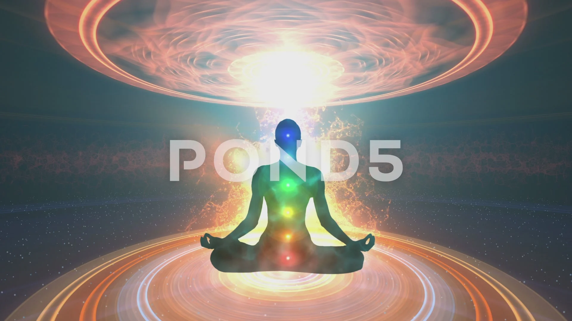 3D ioga meditação poses com chakras — Vídeo de Stock © 3000ad