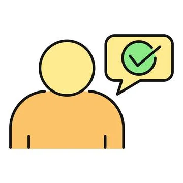 Person making a choice, approving a decision Stock Illustration
