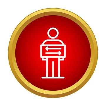 Person making a choice between opposite directions Stock Illustration