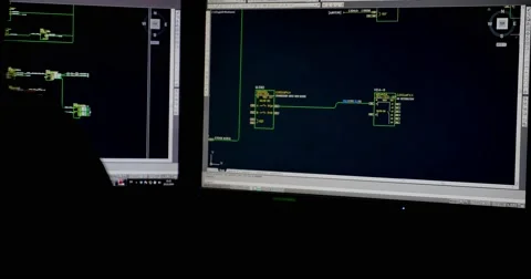 A person making a construction plan in a construction program Stock Footage 45435318