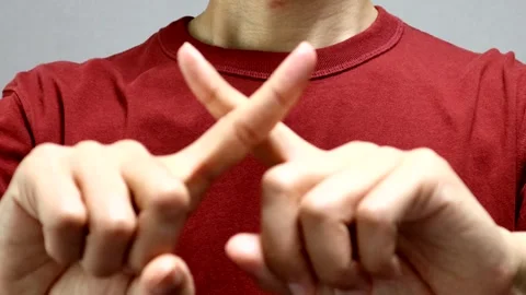 A person making a gesture of refusal Stock Footage 335601808