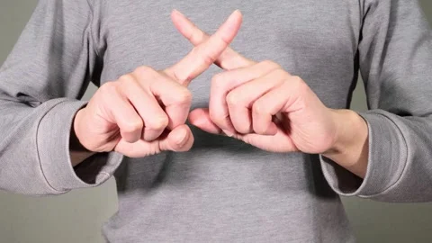 A person making a gesture of refusal Stock Footage 336679196