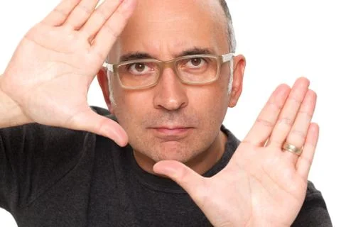Person making a hand frame Stock Photos