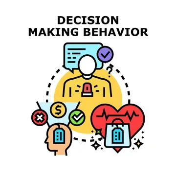 Person making important decisions about life and finances Stock Illustration