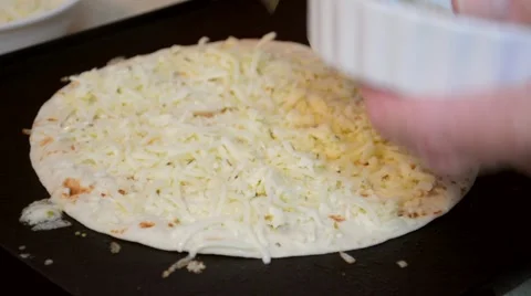 Person Making Quesadilla on Griddle Stock-Footage 46632162