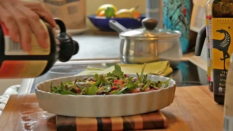 Person Making a Salad Stock Footage 72631864