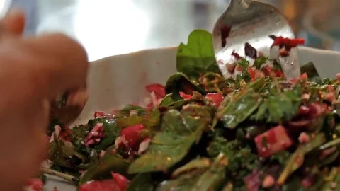 Person Making a Salad Video stock 72632014