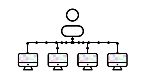 Person Managing Computers Icon 스톡 동영상 340305642