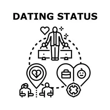Person managing multiple dating status and life aspects Stock Illustration