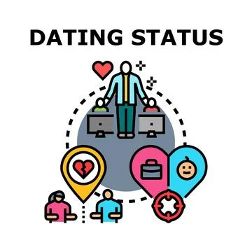 Person managing multiple dating status and life aspects Stock Illustration