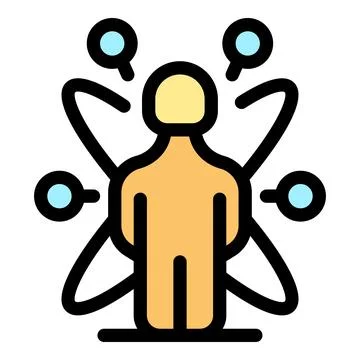 Person managing multiple tasks, multitasking and time management concept Illustrazione stock