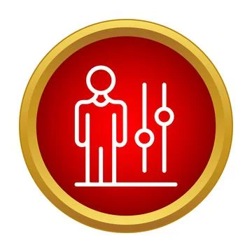 Person managing settings, optimizing individual performance concept Stock Illustration