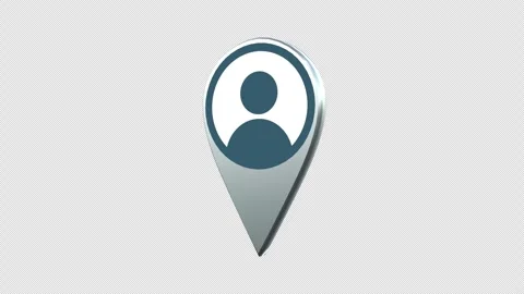 Person Map Pin Location Icon Stock Footage 344331383