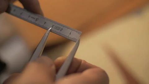 Person measuring tools with ruler Stock Footage 229285002