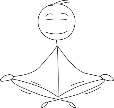 Person in meditation pose Vector Stock Illustration