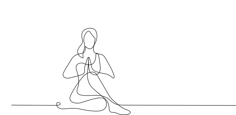 Person in meditation pose Vector Stock Illustration