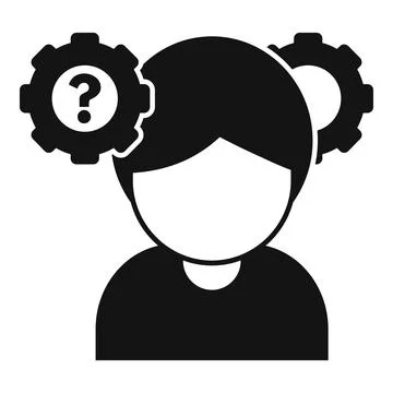 Person memory icon simple vector. Care lost disorder Illustrazione stock