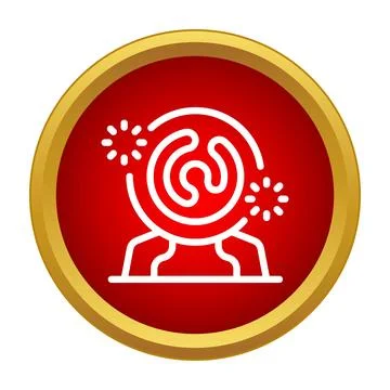 Person with mind magic ball icon concept Stock Illustration