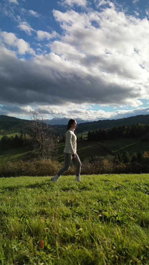 Person in the mountains Stock Footage 260569999