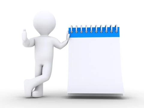 Person is with notepad Stock Illustration