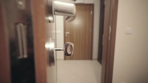 Person opens the door, close-up Stock-Footage 317916573