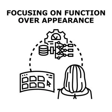Person optimizing system function, not appearance Stock Illustration