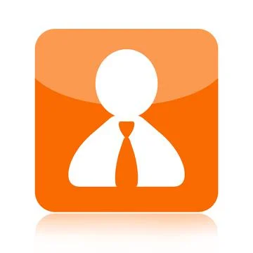 Person orange icon Stock Illustration