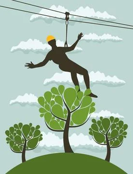 Person over a tree Stock Photos