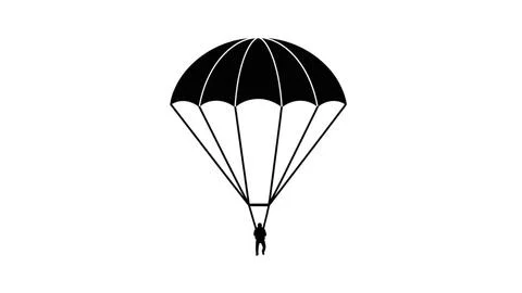 Person parachuting down Stock Illustration