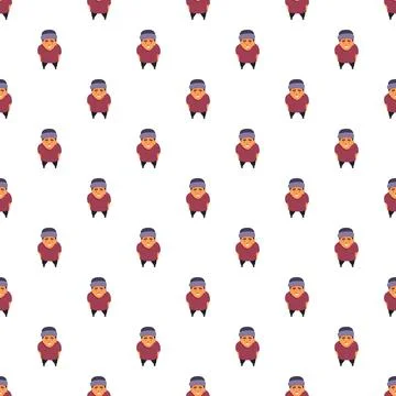 Person pattern repeating background character design イラスト素材