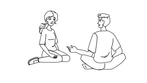 Person people sit back vector Stock Illustration